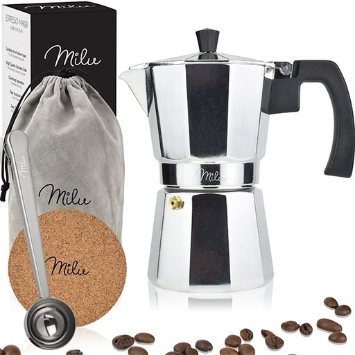 [MIL5048] Milu Espressokocher 3 Tassen Alu