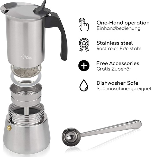 [MIL6574] Milu Espressokocher 2 Tassen